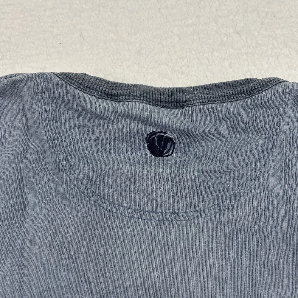 Giorgio T-Shirt Mens Small Gray Embroidered Graphic Eagle Crew Neck Italy